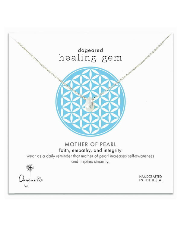 Dogeared - Healing Gem Mother of Pearl Necklace in Sterling Silver
