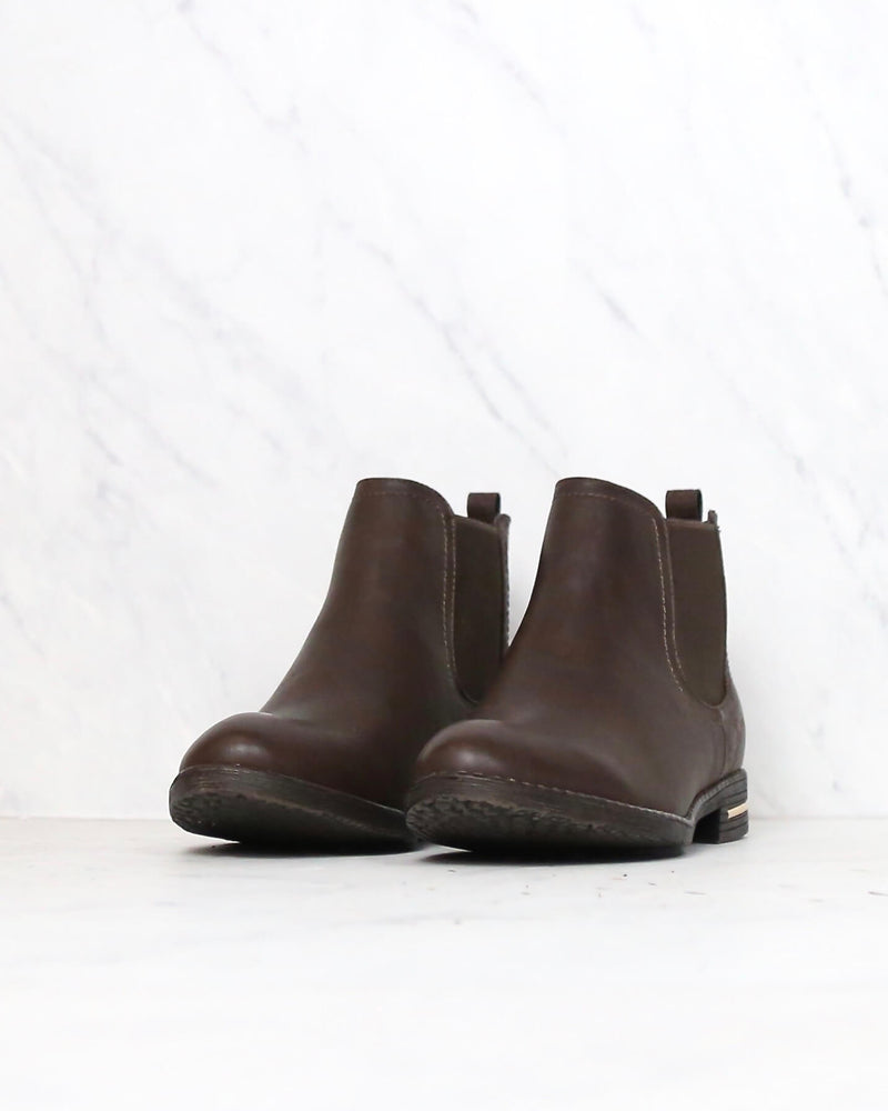 Final Sale - Chelsea Ankle Boots in Brown