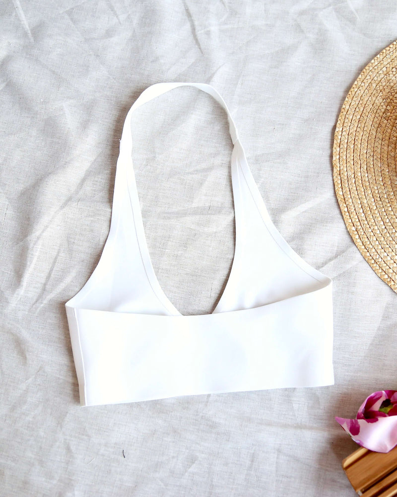 Free People - Amber Seamless Halter Bralette in White