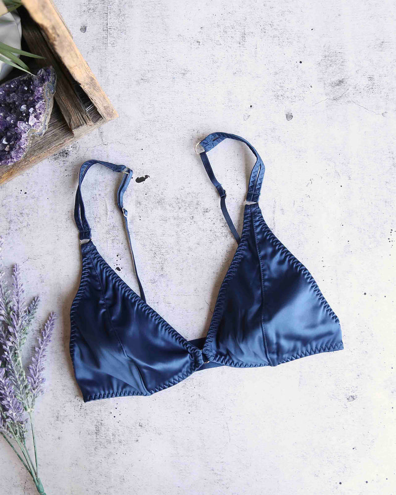 Free People - Can't Stop Me Soft Bra in Navy