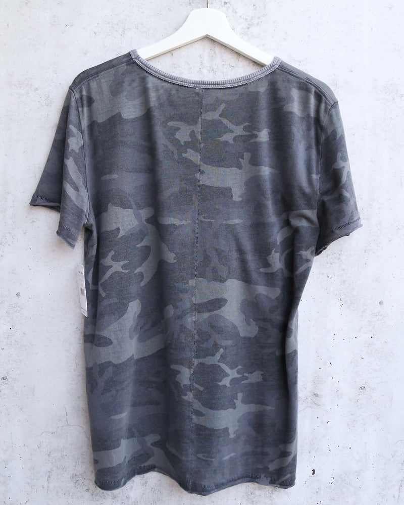 Free People Army Tee in Charcoal