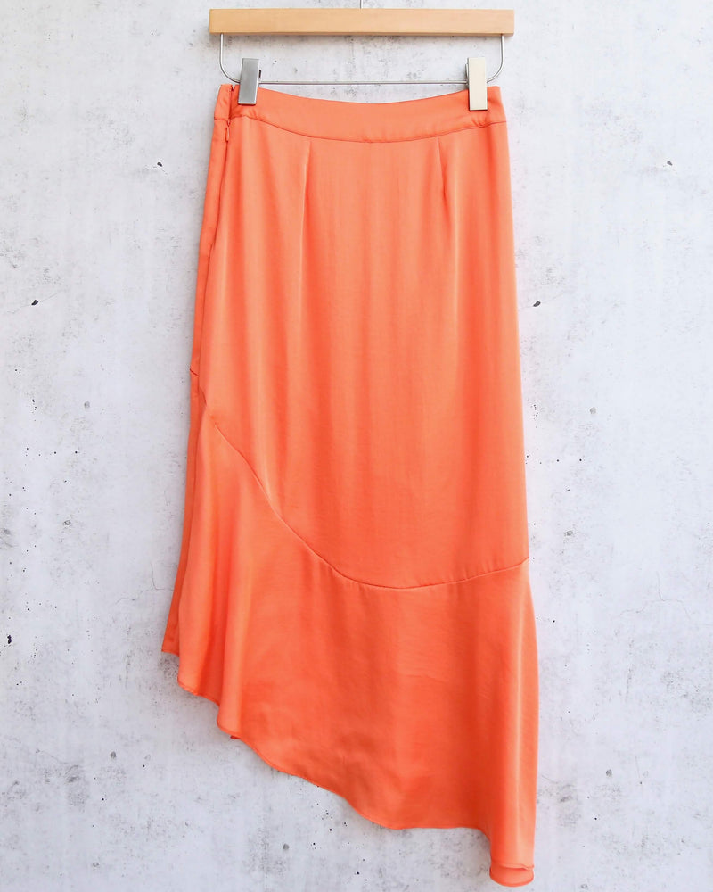 Free People - Lola Split Skirt - Bright Orange