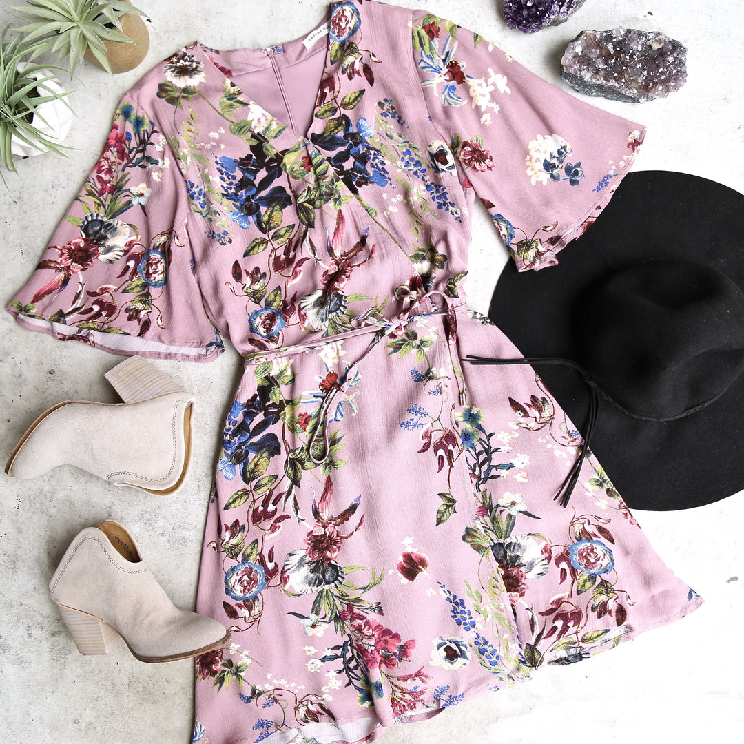 Blu Pepper - Floral Print Dress in Purple Shop Hearts Blu Pepper - Floral Print Dress in Purple Shop Hearts