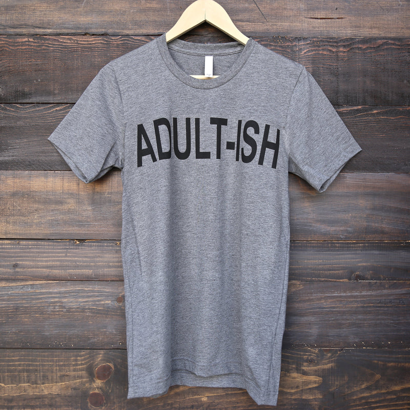 Distracted - Adult-ish Unisex Graphic Tee in Grey