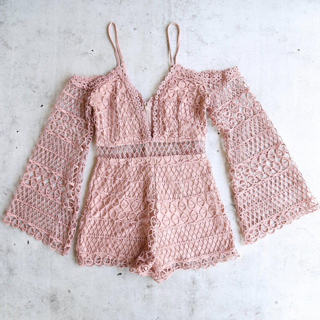 Overlay Rompers Final Sale - Bold Crochet Overlay Romper - More Colors – Shop Hearts
