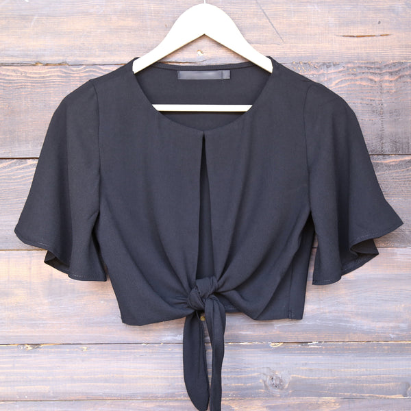 Key To My Heart Front Tie Crop Top in More Colors