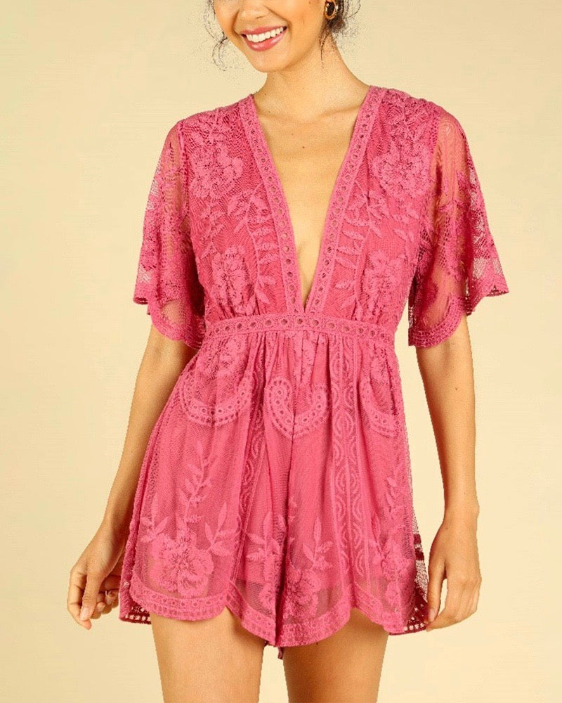 bohemian embroidered lace romper honey punch s wild honey wishlist Shop Hearts