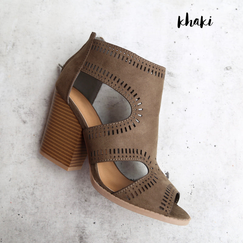 Talk Around Town Perforated Booties in More Colors