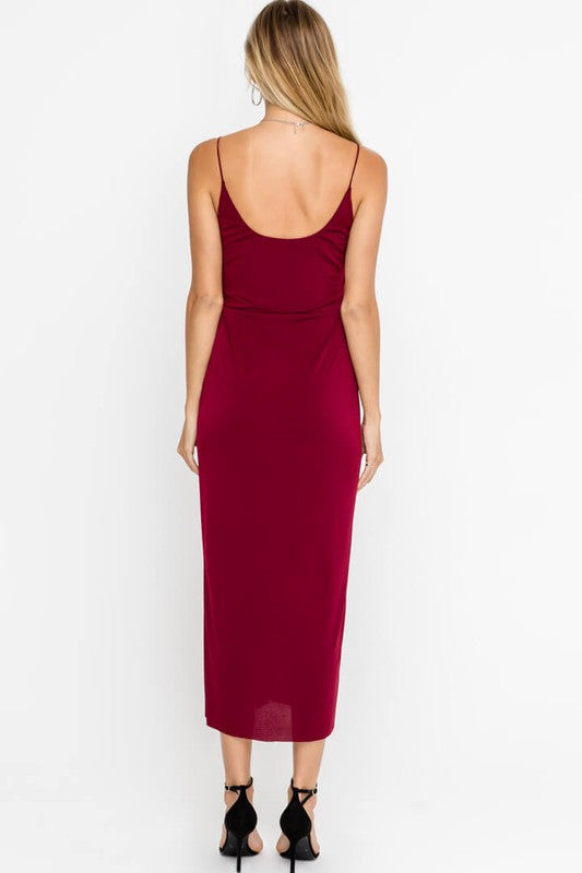 lush burgundy dress Lush Clothing