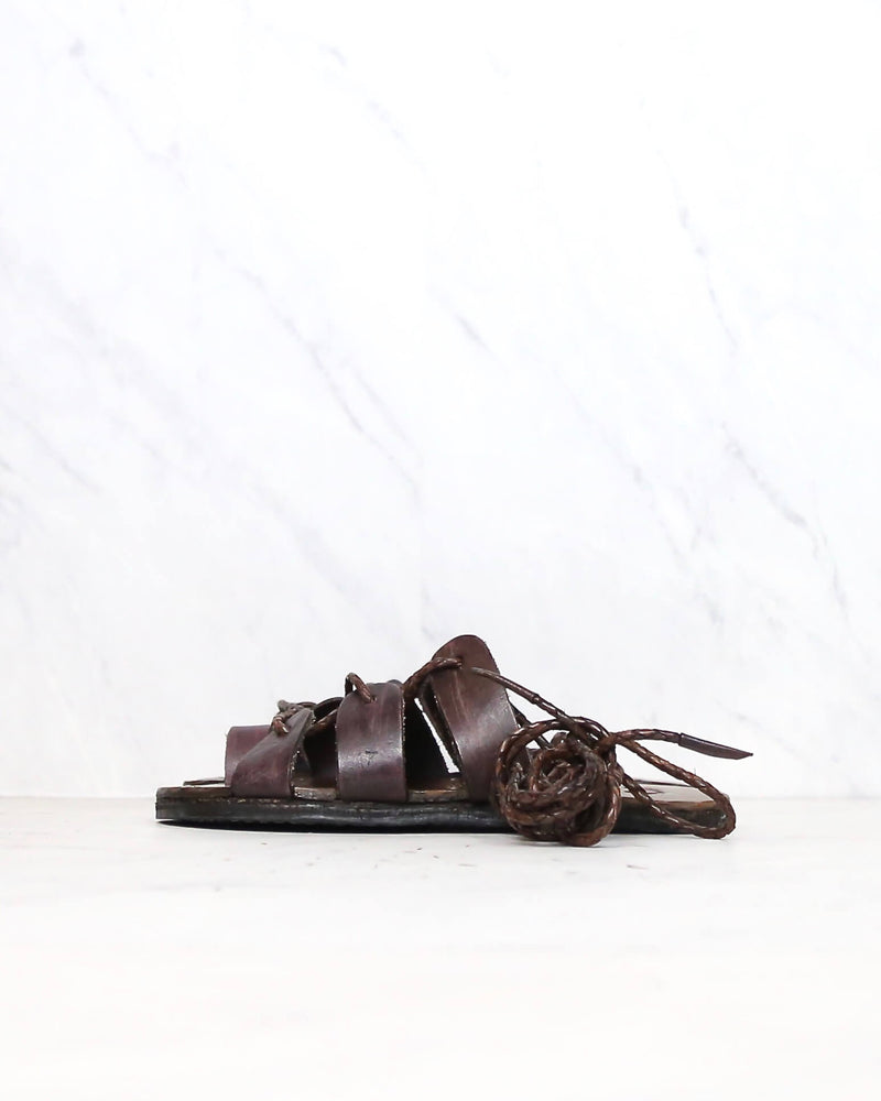 Sbicca - Women's Ankle Wrap Marmand Leather Sandals in Brown