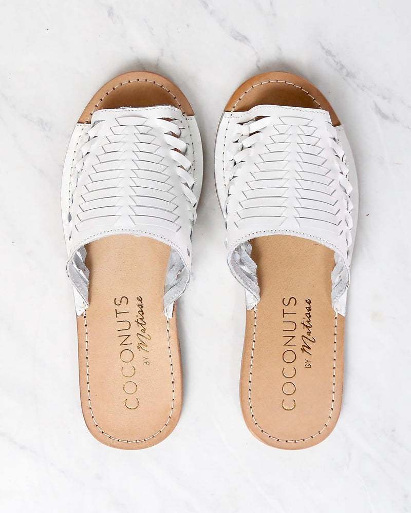 COCONUTS By Matisse Mateo Huarache Slide Sandal in White Shop