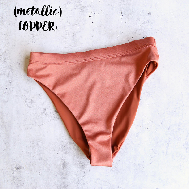 Dippin' Daisy's Sporty Swim Top + Banded High Waist Cheeky Bottom Bikini Separates - More Colors