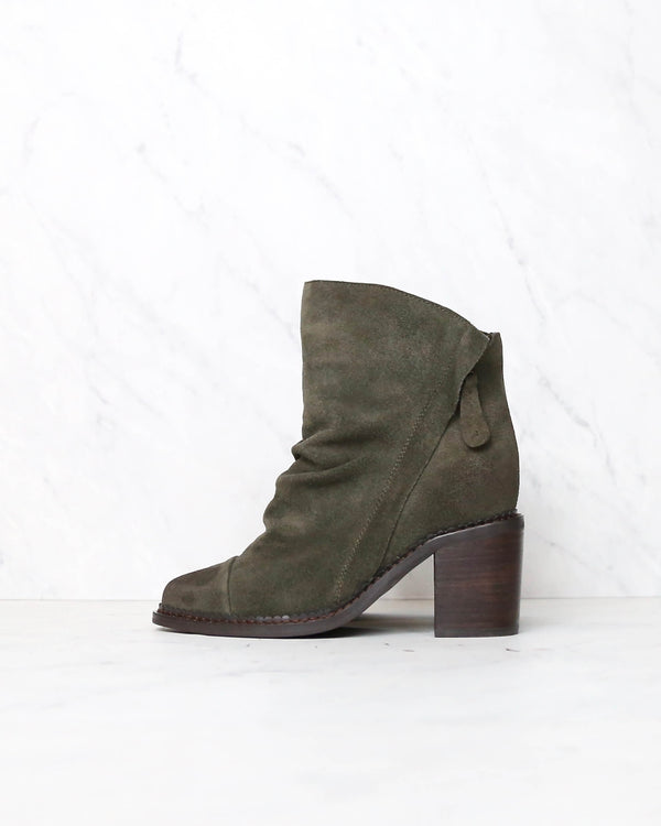 Sbicca - Millie Women's Suede Leather Booties in Green