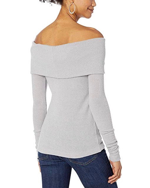 Free People - Snowbunny Off The Shoulder Top in Grey