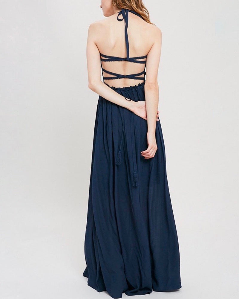Halter Tube Smocked Maxi Dress For Maternal Engagement Photoshoot – Shop  Hearts