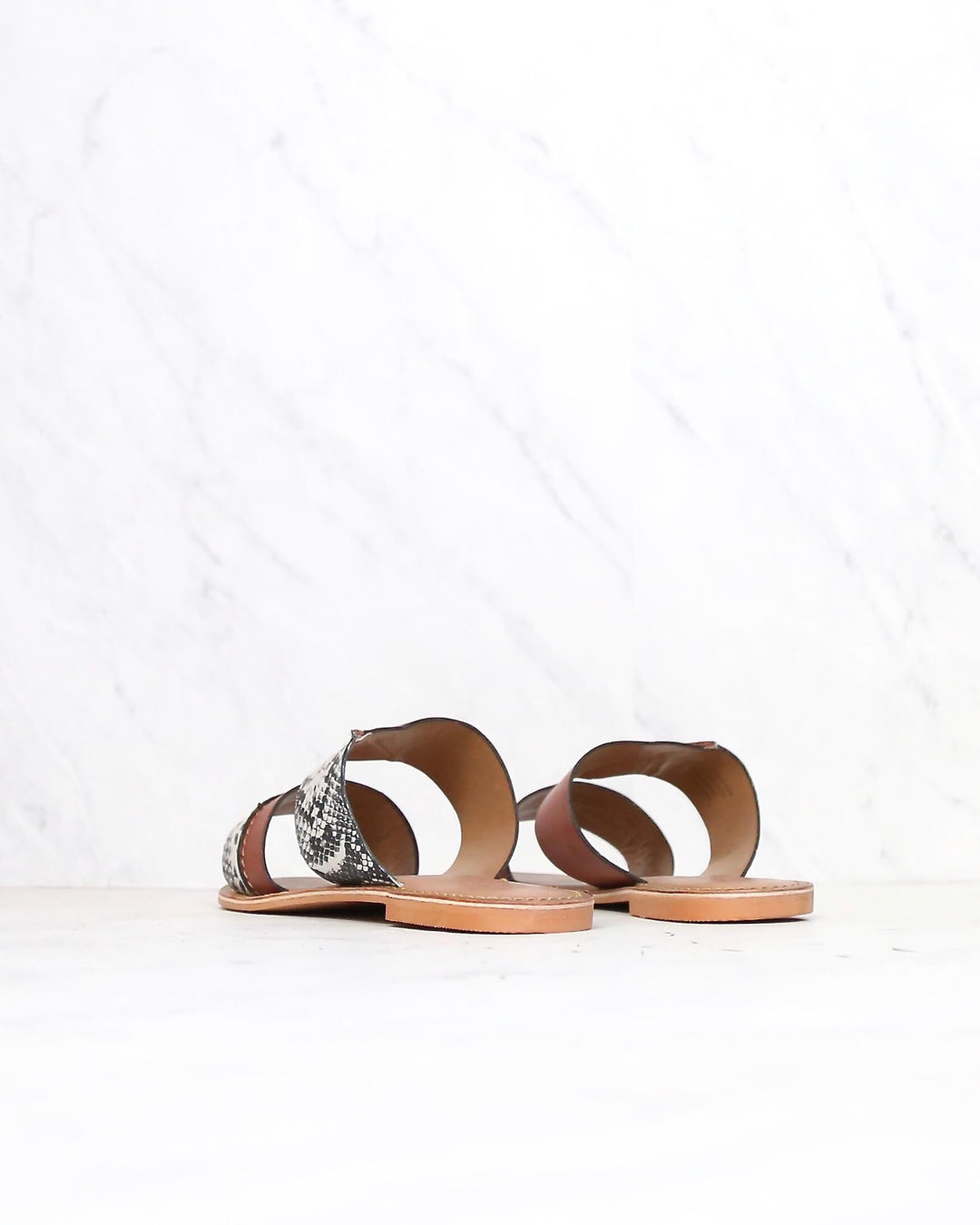 bc footwear on the spot whiskey slip on sandals with exotic print Shop Hearts