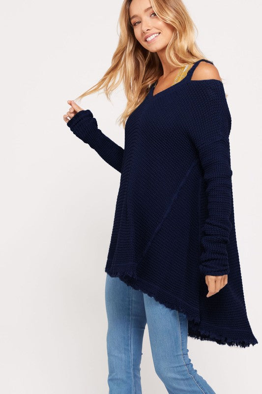 cold shoulder thermal top