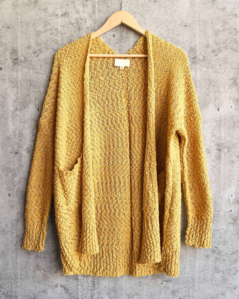 Popcorn Yarn Lightweight Open Front Cardigan in More Colors
