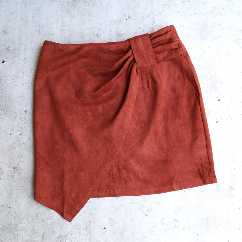 Knot That Way Vegan Suede Skirt in More Colors