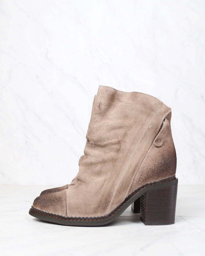 Sbicca - Millie Women's Suede Leather Booties in Beige