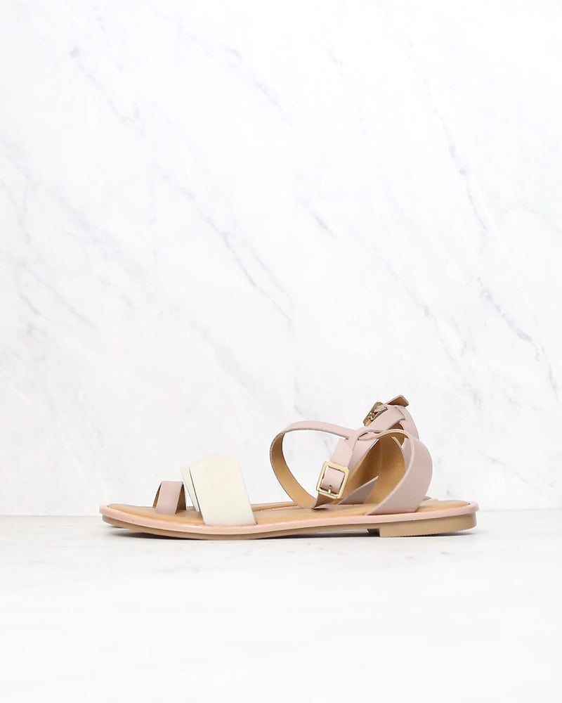 COCONUTS By Matisse - Sundown Wrap Leather Flat Sandal in Pink
