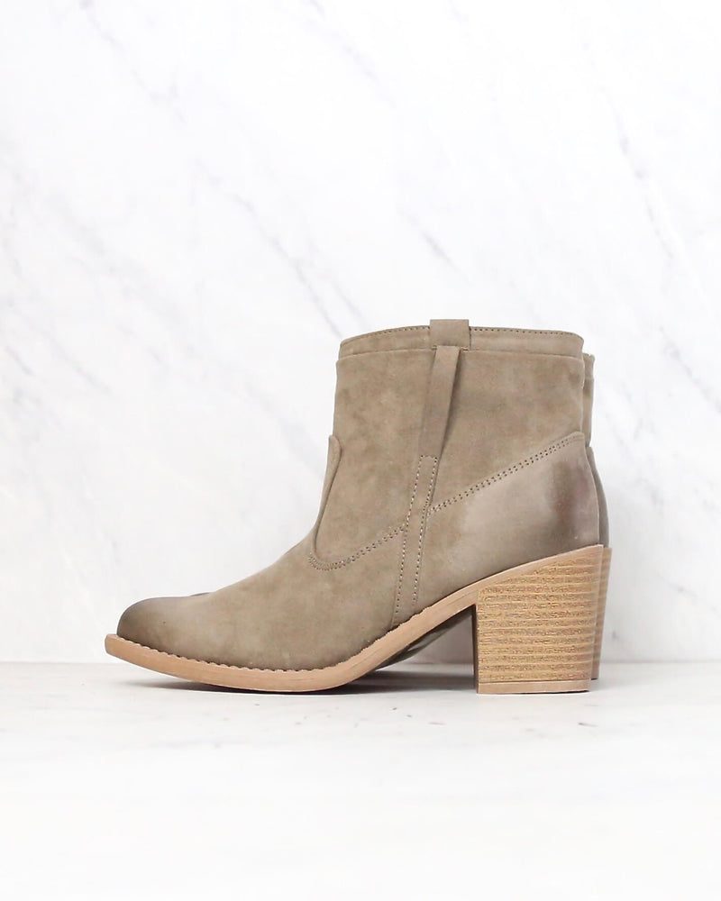 Suede Taupe Ankle Boots
