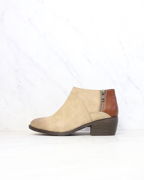 BC Footwear - Union Women's Ankle Boot in Whiskey and Taupe