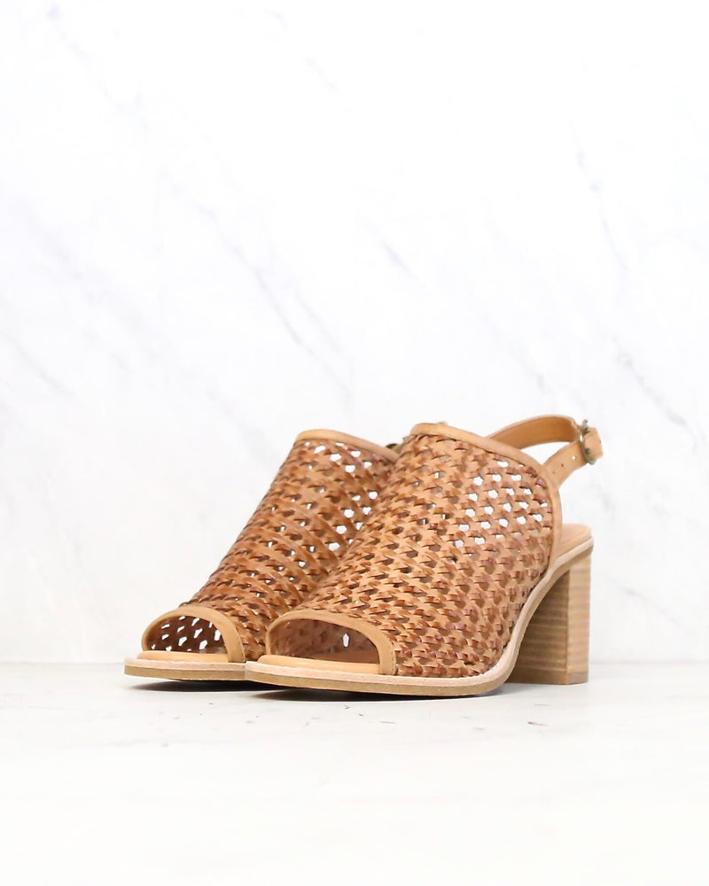 Sbicca - Vanda Women's Woven City Heel with Ankle Strap in Tan
